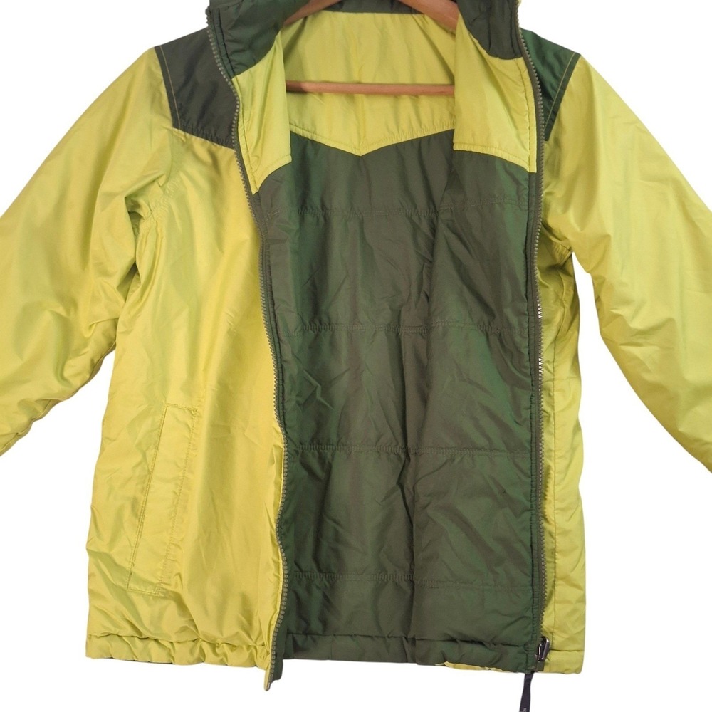 The North Face Boys Reversible Insulated Jacket Green Lime Hooded Boys M 10/12 - Picture 13 of 13
